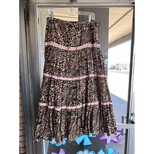 Vintage 90s Zoe B animal print skirt